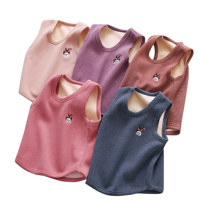 겨울 열 소년 조끼 몰려 들고   모직 양복 조끼 소녀 탑 따뜻한 양털 재킷 Chidren 아동복