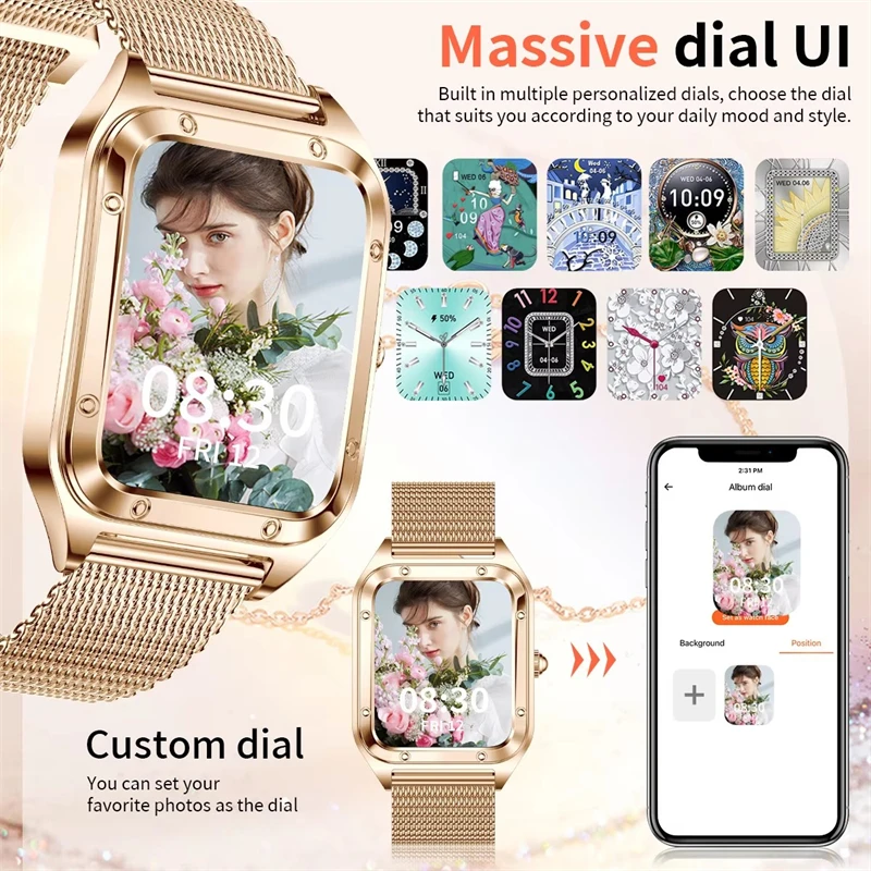 LIGE Smart Watch Women Sport Fitnes Tracker Heart Rate Smartwatch Bluetooth Call Waterproof Fashion Ladies Bracelet Smartwatches