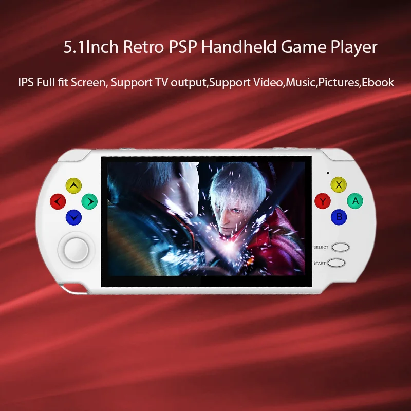 Q600 5.1Inch Retro Arcade Game Players Support Ebook Music TV Connection Thousands Games Built-in Game Console for Adults,Kids