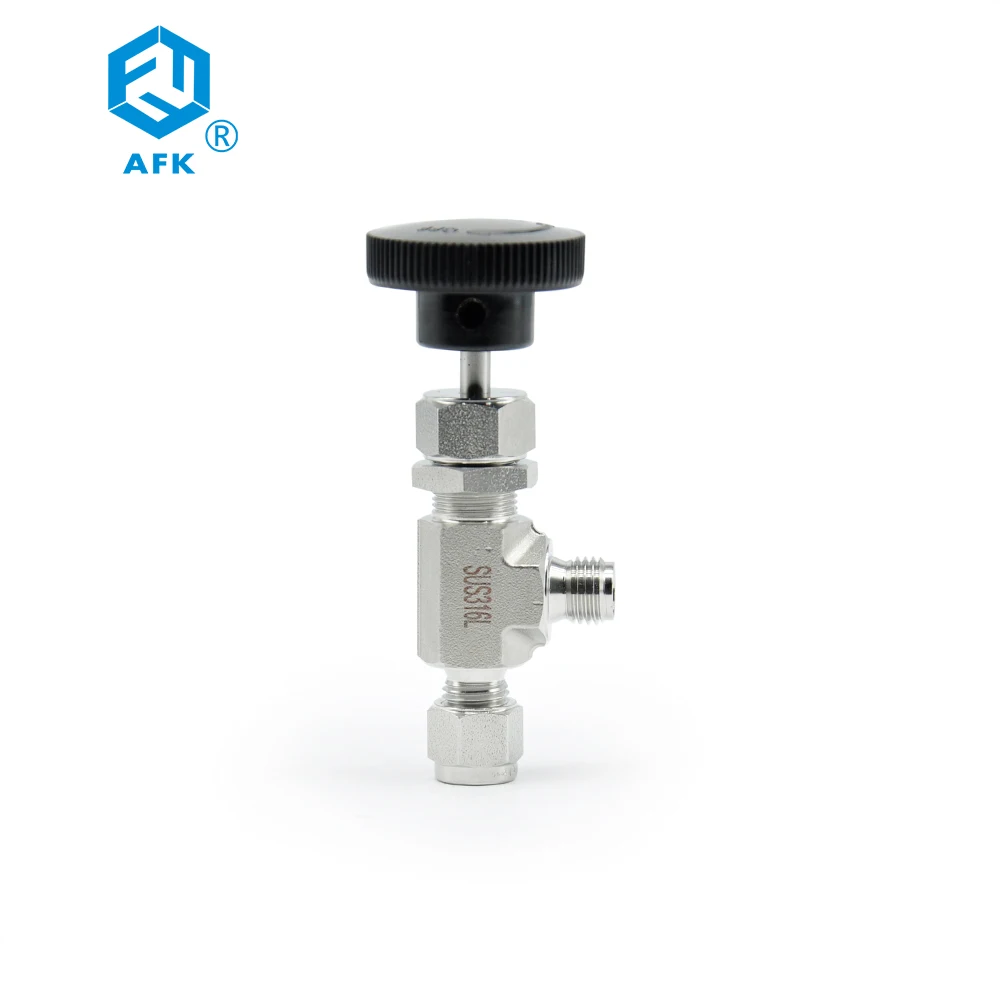 

Angle Valve Compression Needle Valve 316 Stainless Steel Angle Type Stop Valve for Water Gas Oil Fuel (1/4)