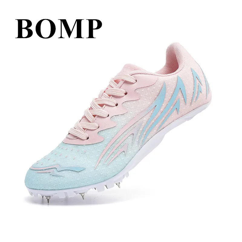 New Pink Spikes Shoes Men Lightweight Outdoor Unisex Track Field Shoes Breathable Non-Slip Sprinting Shoes Man Training Shoes