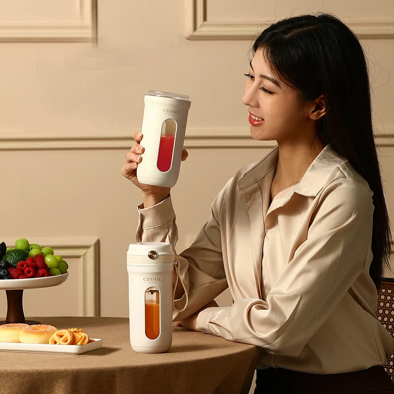 10 Blades Electric Portable Blender 350ML Juicer Fruit Mixers USB Rechargeable Smoothie Juicer Cup Squeezer Juice Maker 5