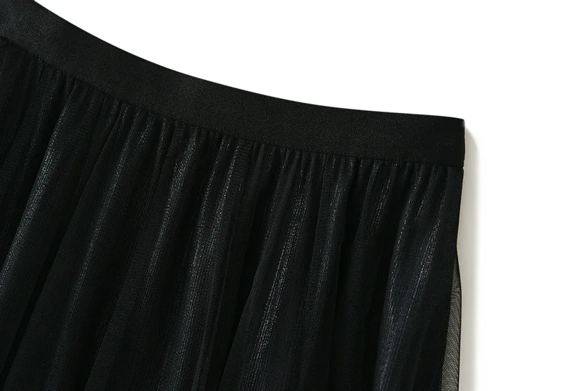 Vintage Tulle Skirt Summer Ball Gown Skirts Women Multi Layer Tulle High Quality Retro High Waist Mesh Long Maxi Tutu Skirt Jupe mini skirt