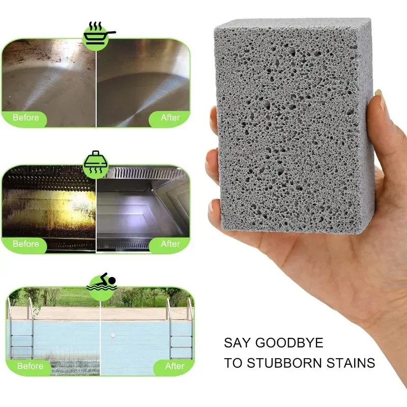8PCS Kitchen Cleaning Sponge Eraser Thicken BBQ Rack Stubborn Stain Cleaning Brush Pumice Brick Grill Clean Tool Kitchen Items