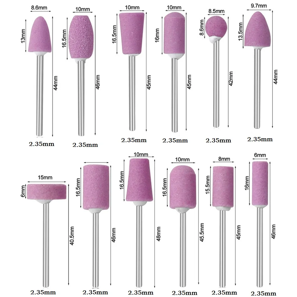 Lot De 20 Pierres Abrasives 4 Mm Pour Meuleuse - Tige 3 Mm - Corindon Chromé Pour Bois, Métal, Plastique - 10
