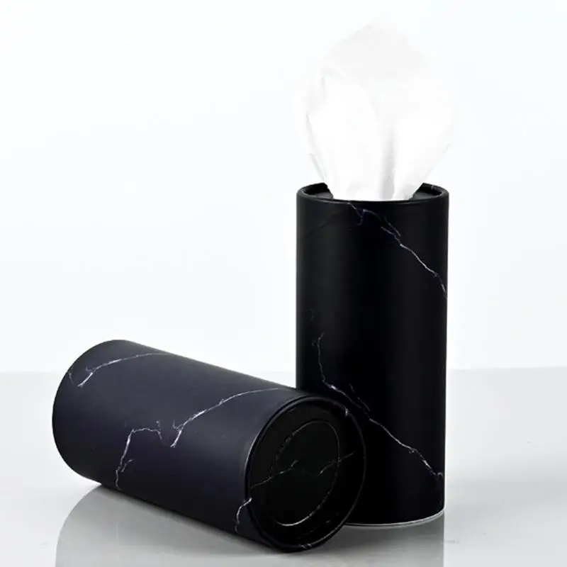 Car Cup Holder Tissue With Built-in Window Breaker Leather Tissue
