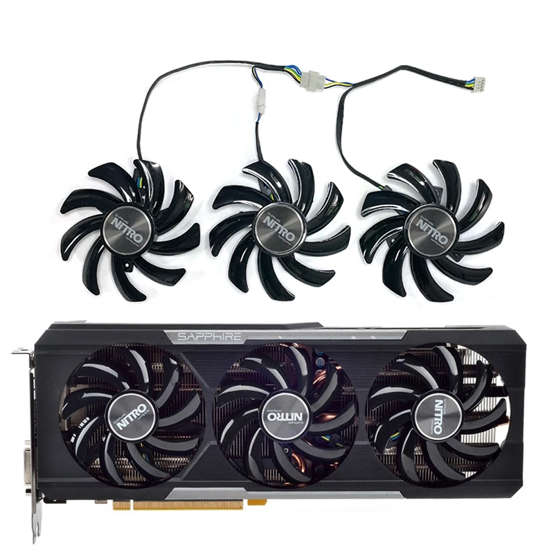 

Sapphire R9 390 8G D5 Cooling Fan 85MM FDC10H12D9-C for Sapphire Radeon NITRO R9 280X 290 290X 390 390X Tri-X Graphics Card