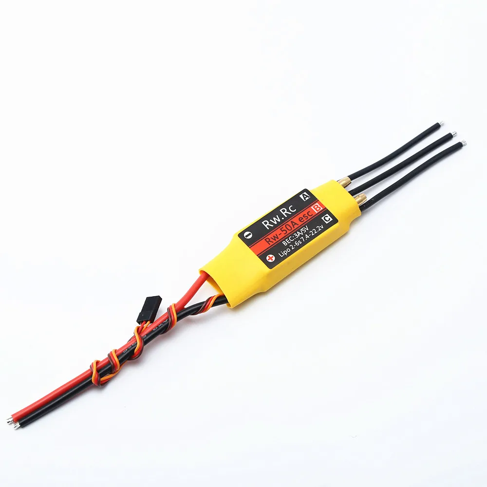 Vue arrière montrant les connexions d'alimentation du contrôleur de vitesse ESC sans balais étanche 200A pour bateau RC