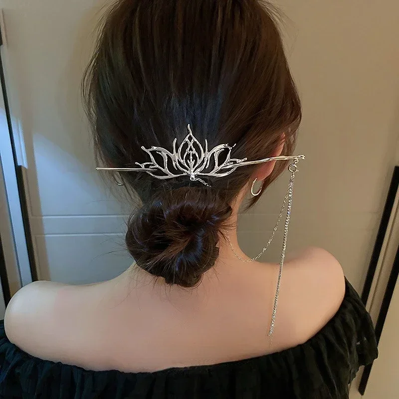 

Ancient Style High-end Tassel Hairpin Women's New Chinese Style Coiled Hair Hairpin Chinese Style Hanfu Qipao Hairpin Headpiece