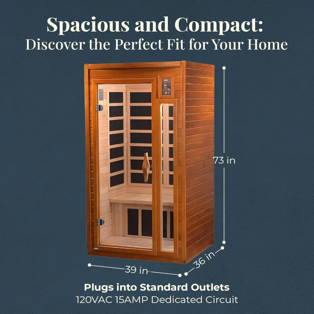 Dynamic Saunas Home Sauna with Infrared Lighting for up to 2 People, Saunas for home,  portable sauna room 4