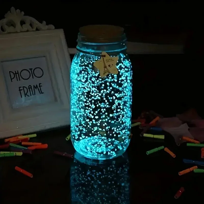 Luminous Sand 3000pcs/Bag Luminous Sand Glow in Dark Pebbles Stone Home Garden Outdoor Path Lawn Decoration Fish Tank Aquarium Decor 3-5mm