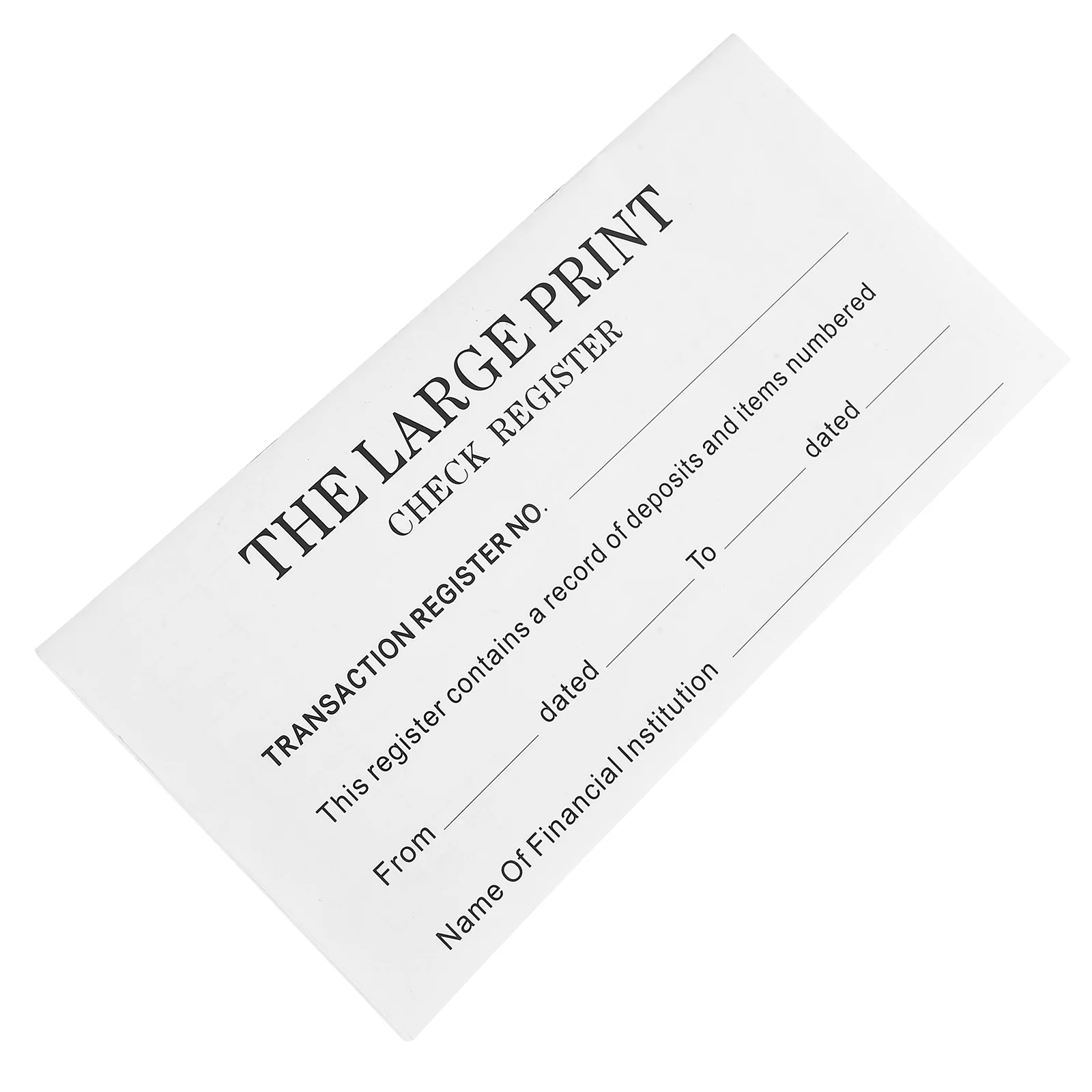 

Check Register Checkbook Financial Management Notebooks Other Book/book/volume Record Paper Balance