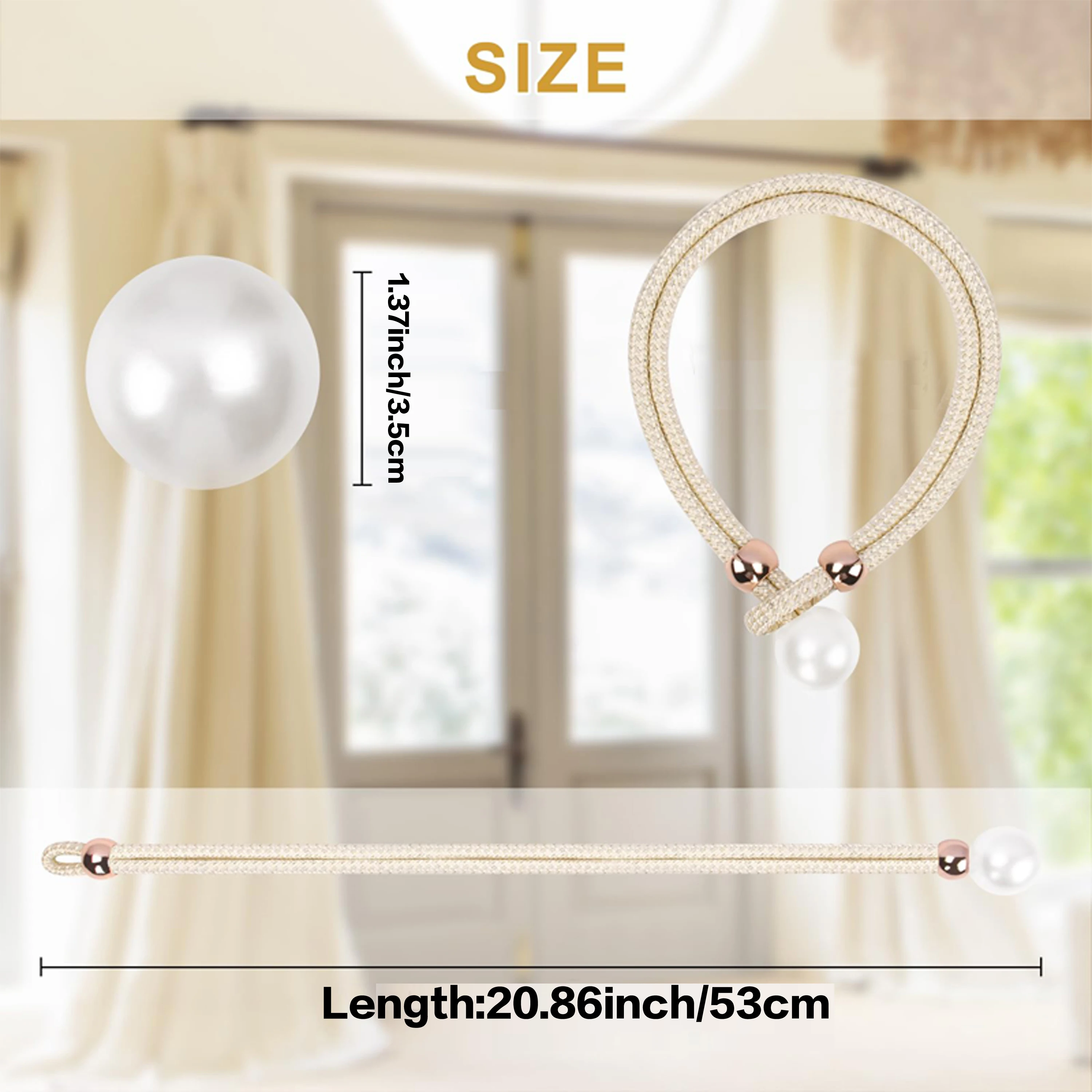 Curtain Tiebacks Fasteners 2pcs Modern Minimalist
