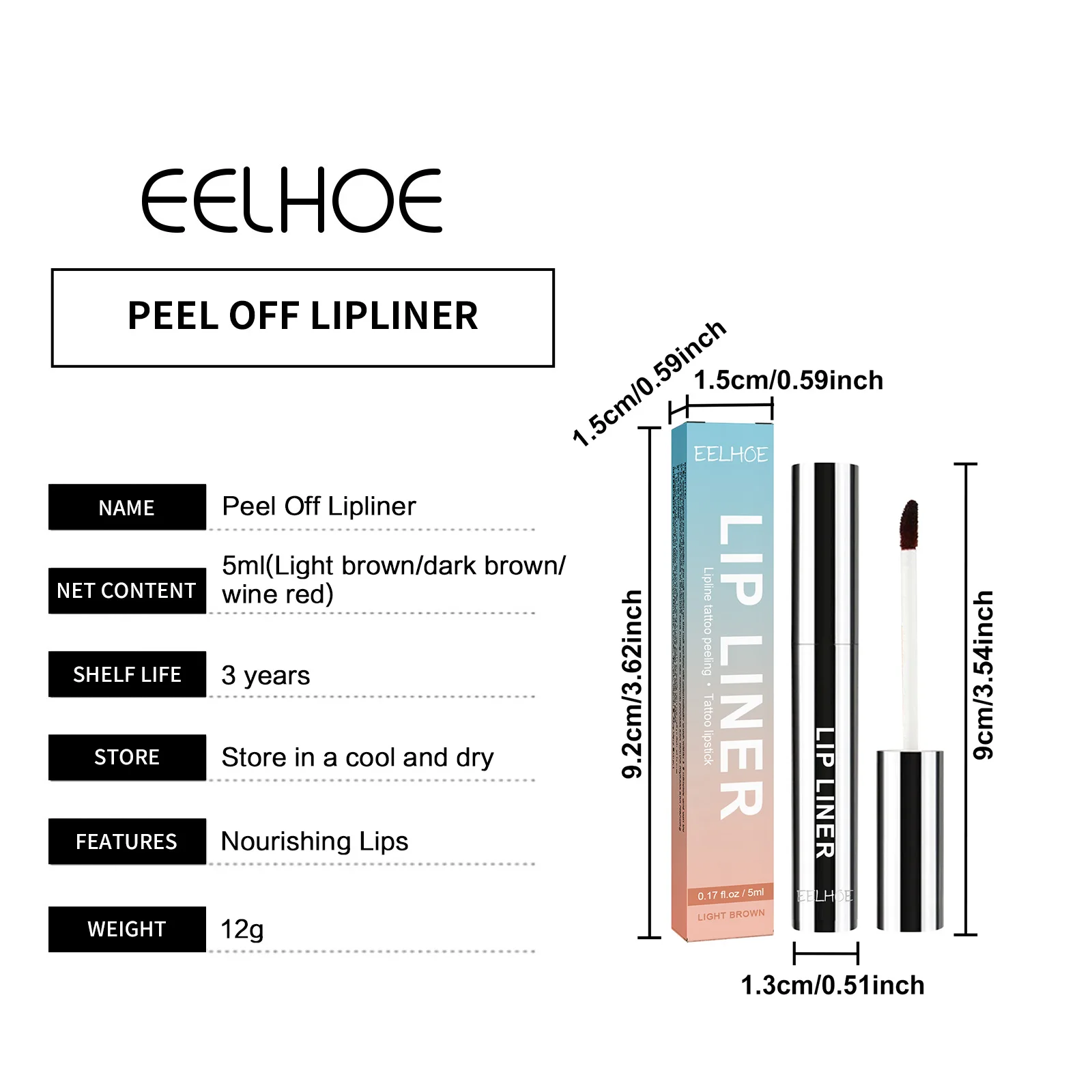 Product packaging front view