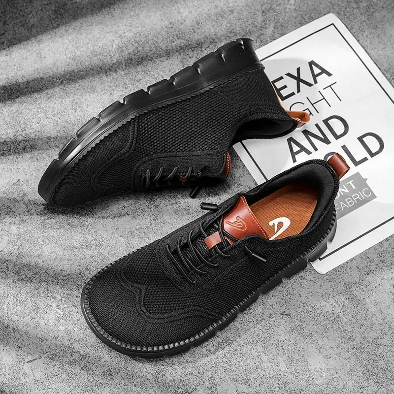 Summer Large-sized Wide-toe Casual With Soft Sole And Anti-slip Function For Men, Breathable Fly-Weave Men's Shoes_voghion.com