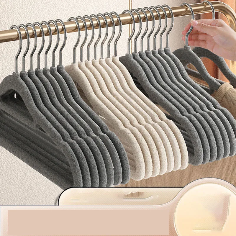 

Non-Slip Velvet Hangers, Space Saving Hangers, 360 Degree Swivel Hook, Flocked Clothes, Drying Rack, organization, 10Pcs, Set