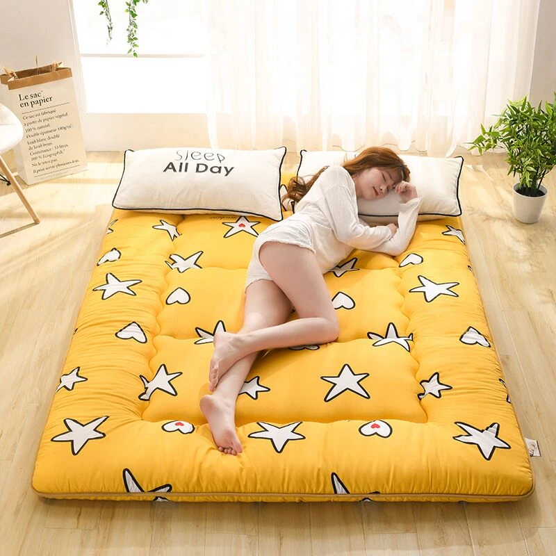 Colchones Tatami plegables, alfombrilla suelo, cama, Futón para la siesta, colchón doble espeso, esponja para dormir| | - AliExpress