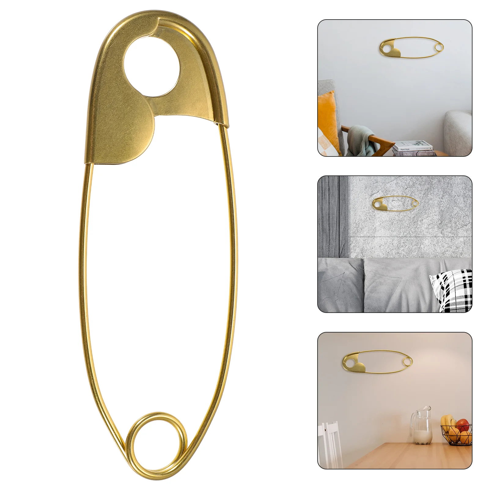 

Large Safety Pin Wall Decor 22cm Oversized Emblems Laundry Room Farmhouse Style