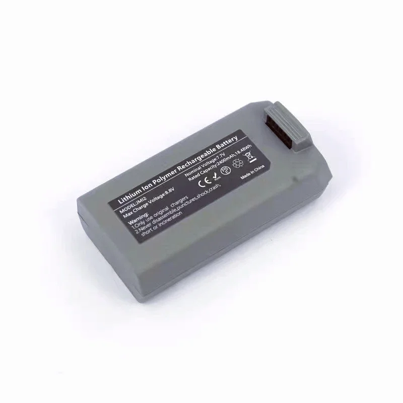 Batterie de vol intelligente pour Mini 2 SE, 7.7V, montrant les ports de charge et indicateurs LED