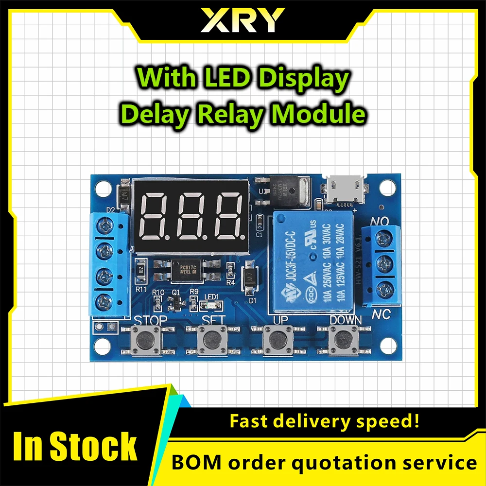 DC 6-30 VTimer Relay Programmable Delay Relay Module Cycle Timer with ...