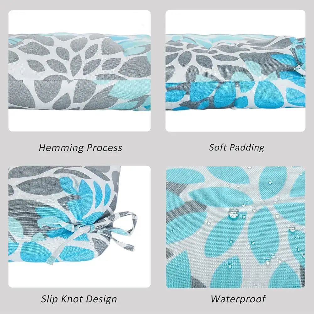 Outdoor Seat Cushions Waterproof Patio Chair Pillows Set of 2 Durable Comfort Garden Pool Living Room 6