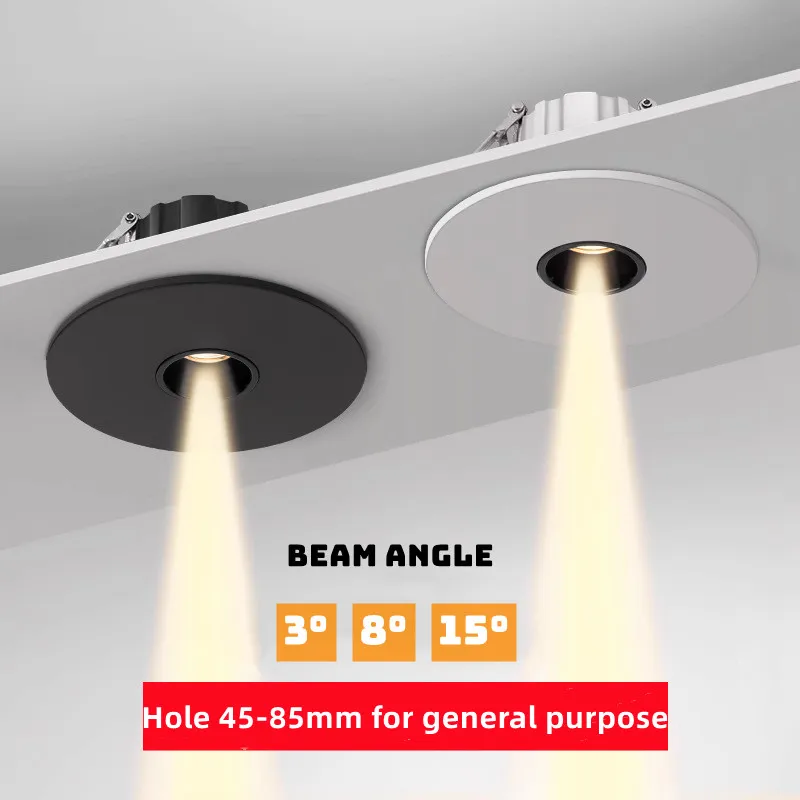 Focus LED spotlight 3&deg;8&deg;15&deg; 3W5W7W 110V/220V For Teahouse Museum wine cabinet