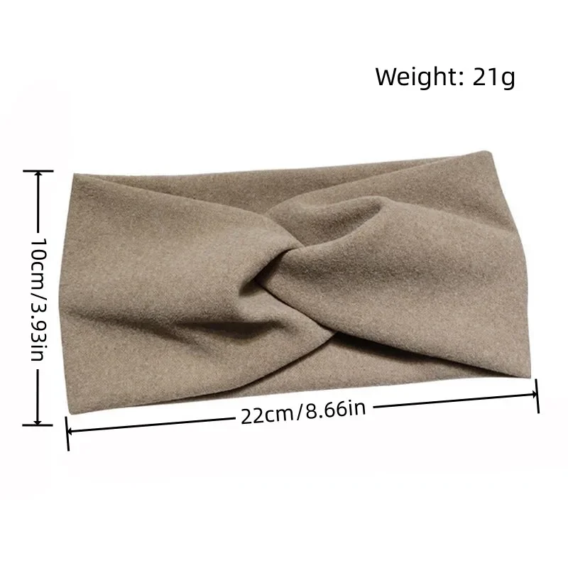 Elegant Autumn Winter Cross-Stretch Headband