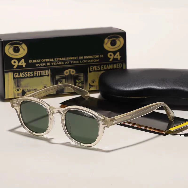 Johnny Depp Polarized Sunglasses Man Round Lemtosh Sun Glasses Woman Luxury Brand Vintage Acetate Frame Night Vision Goggles polarized sunglasses