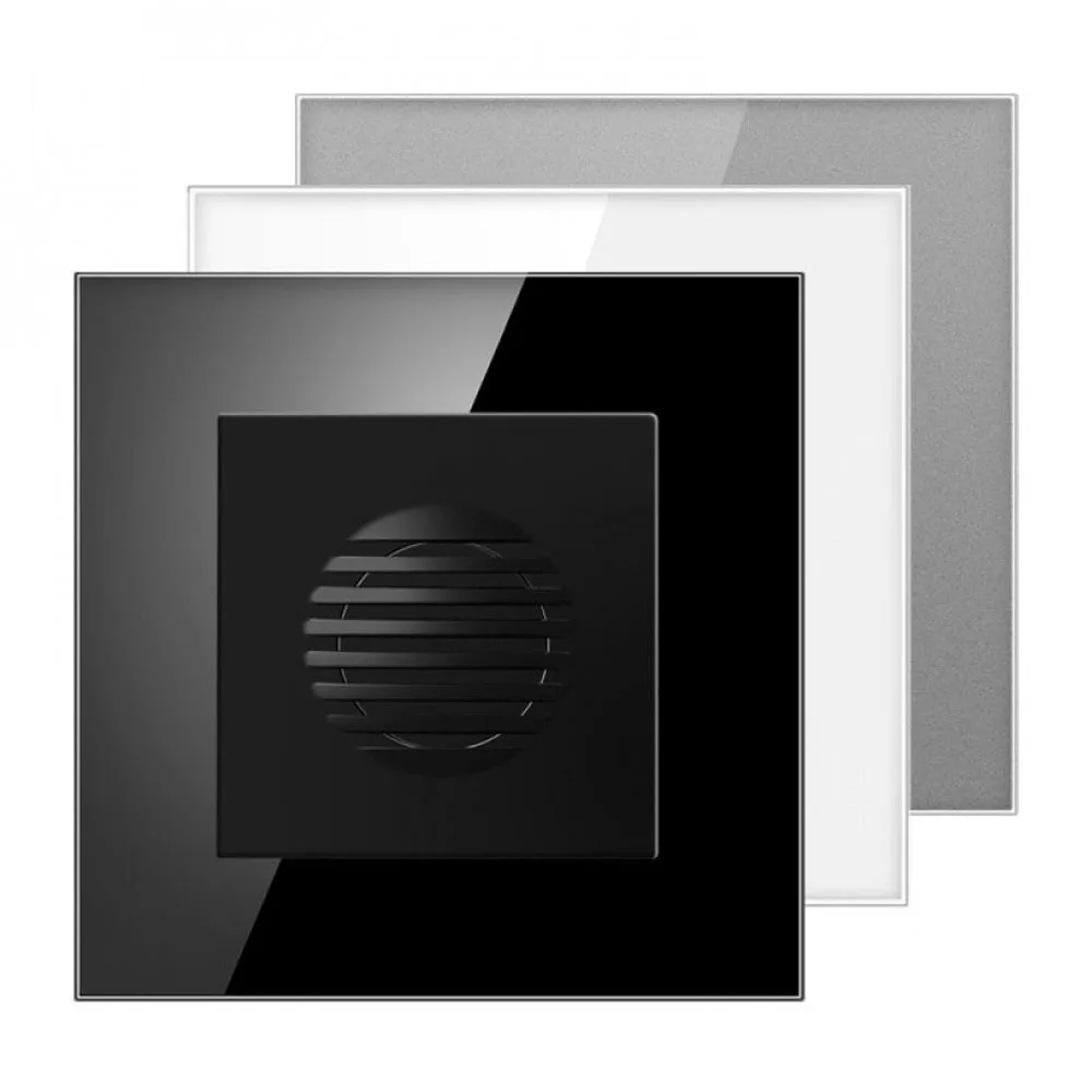 86 Type Embedded AC220V Wired Hotel Doorbell Home Doorbell Switch Wall Button 16A Tempered Crystal Glass Panel Switch
