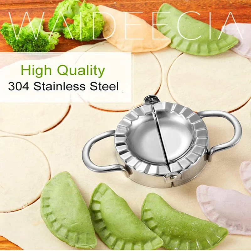 Dumplings Mold Stainless Steel Dumpling Tool Household Manual Press Kitchen Pastry Baking Dumpling Maker Accessories