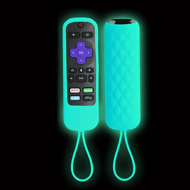 Silicone remote case silicone remote sleeve silicone remote cover remote controller cover Silicone Remote Cover for TCL Roku Smart LCD TV Television for ONN ROKU TV Remote