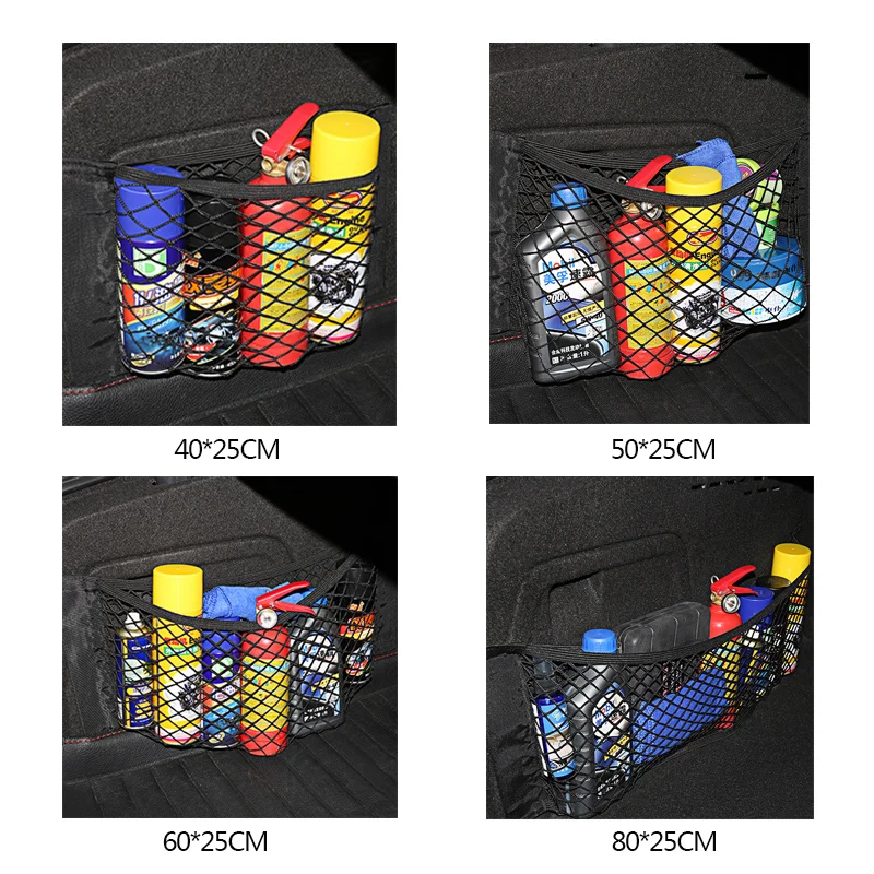 Car Accessories Organizer Net Mesh Seat Elastic Magic Storage For Kia Picanto Ford Focus Mk1 Pajero Seat Ibiza 6l