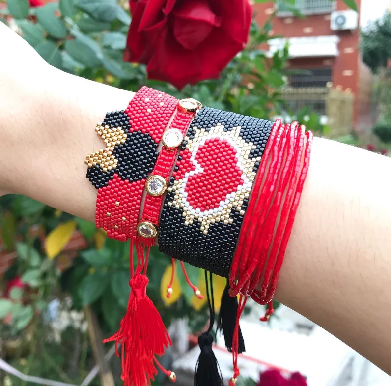 New handmade miyuki Bracelets Jewelry heart Charm Bracelet for Women Jewellery Pulseras Mujer Moda