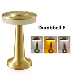 Sleek LED Touch Table Lamp - Rechargeable Decorative Lighting for Home and Dining Ambiance (Type D)