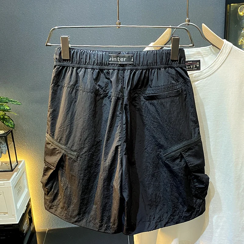 Casual Cargo Shorts Men's Summer Thin Straight Loose Outdoor Cool Japanese Style Fashion Brand Sports Fifth Pants