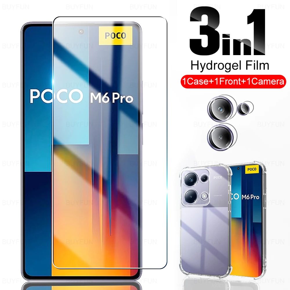 2/4Pcs Tempered Glass For Xiaomi Poco M6 Pro On Redmi 12 Screen Protector  Glass Film - AliExpress