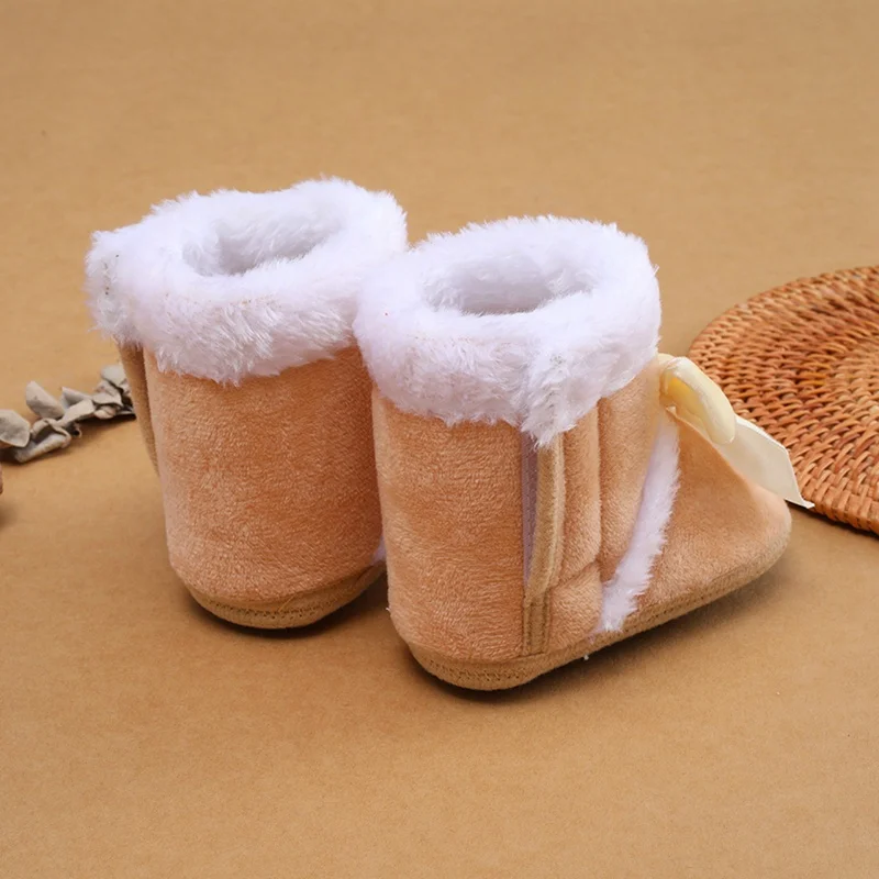Winter Baby Shoes Infant Boys Girls Booties Bowknot Toddler Prewalkers Cotton Warm Soft Anti-slip Newborn Crib Walking Shoes baby shoes baby boots