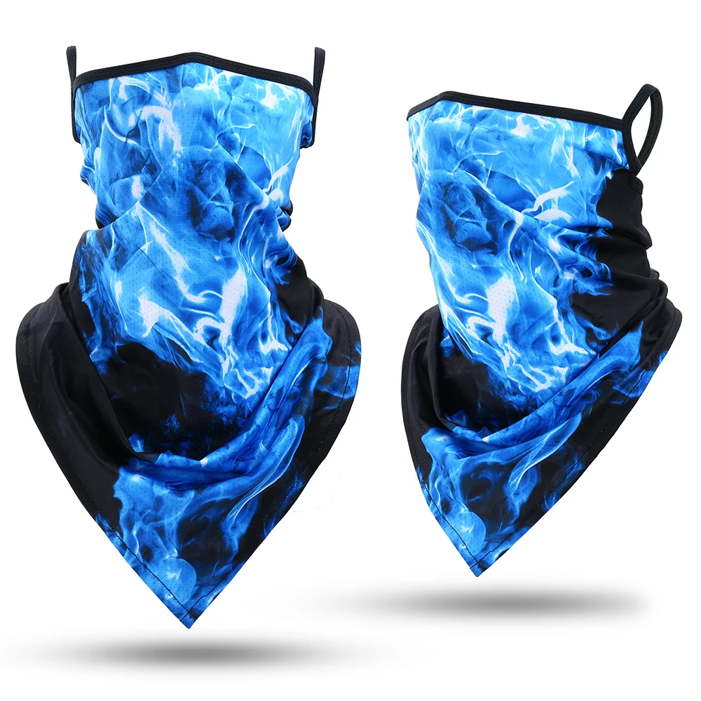 mens infinity scarf 3D Galaxy Scarf Triangle Bandana Tube Neck Gaiter Scarves Hanging Ear Cover Breathable Absorb Sweat Headband Men Women Summer mens head wrap bandana Scarves