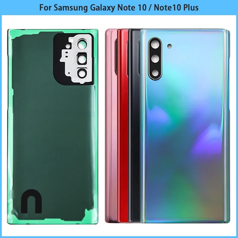 

For Samsung Galaxy Note10 Note 10 Plus N970F N975F Battery Back Cover 3D Glass Panel Rear Door Housing Case Camera Lens Adhesive