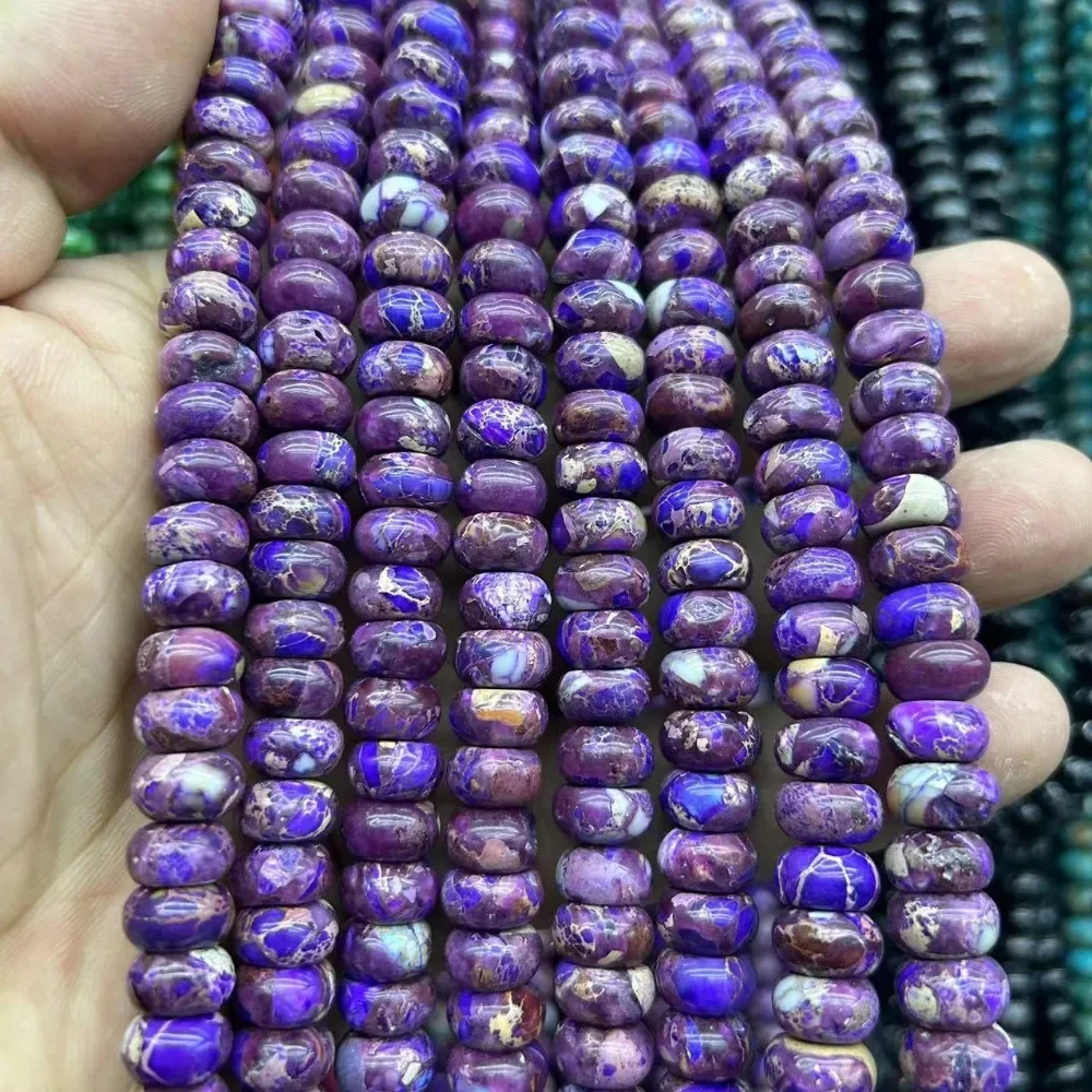 6x10mm Charms Natural Emperor Stone Beads for Jewelry Making DIY Necklace Accessories Positioning Beads Semi-finished Product