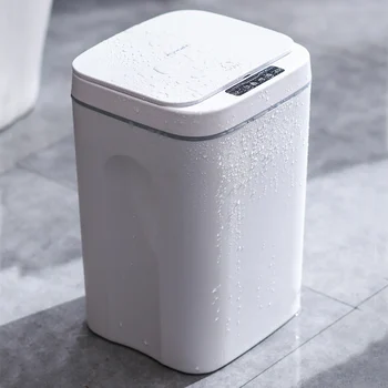 16L Automatic Sensor Trash Can Electric Touchless Smart Bin Kitchen Bathroom Waterproof Bucket Garbage With Lid Home Wastebasket 2