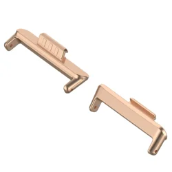 Stainless Steel Watchband Strap Connector for Huawei Watch Fit Series - 20mm Adapter Bracelet (Rose Gold)