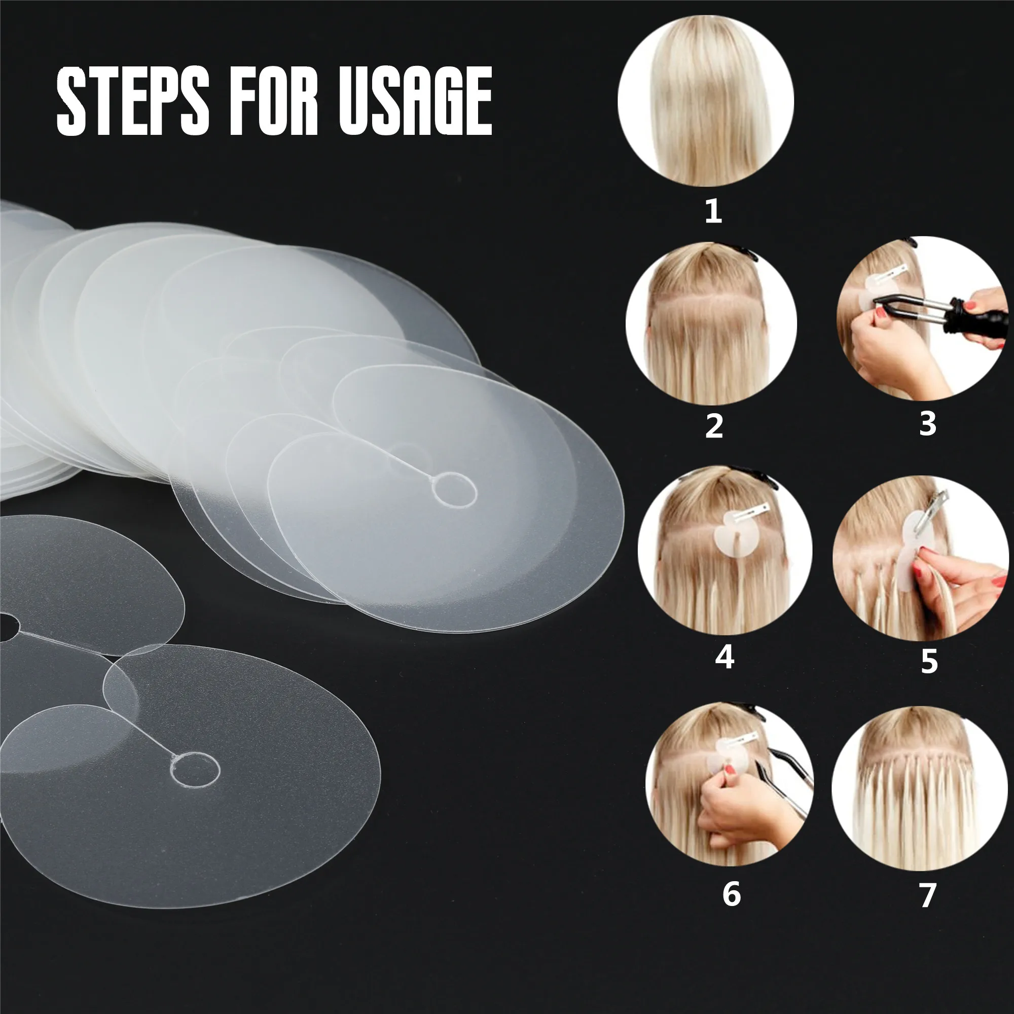 50pcs/pack Portable Heat Protector Shields for Queen Hair Connect Product Professional Human HHair Extension Connector Sheet