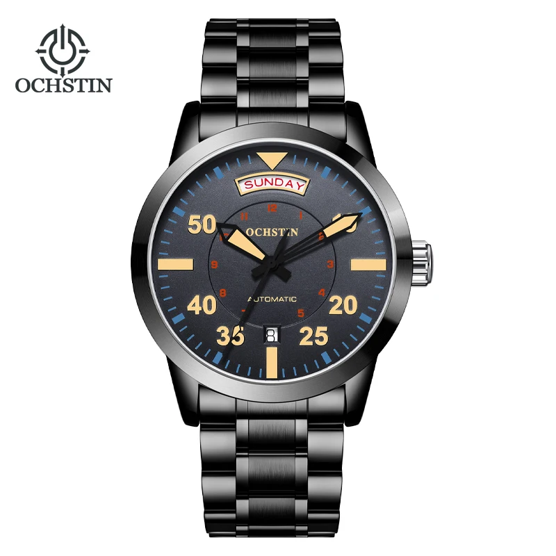 Ochstin Master Series Casual Simple Wind Double Calendar Mechanical Movement Wrist Watch Men Mechanical Watch Mechanical Watch