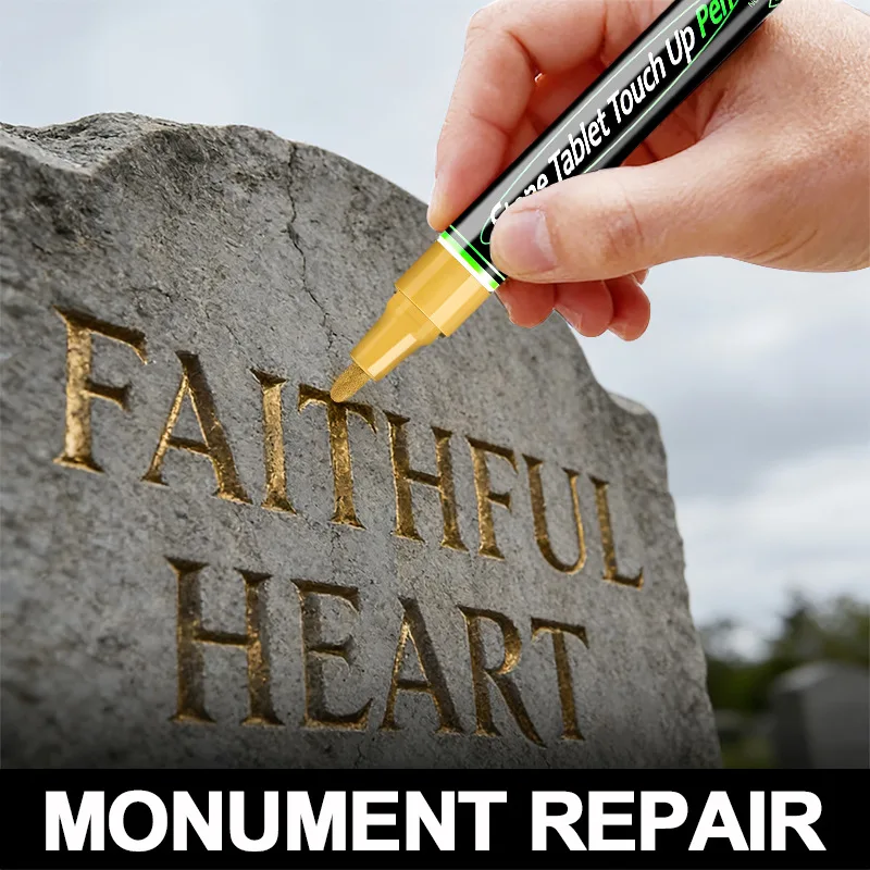 1pcs 묘비 비문 펜 3mm 금속 마커 초대형 용량 방수 수리용