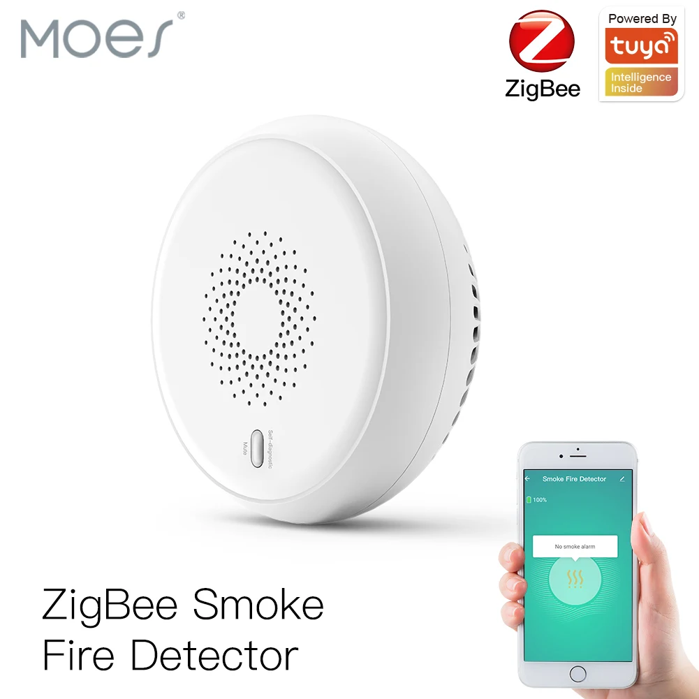 Zigbee Smart Smoke Fire Alarm Sensor Detector Home Security System