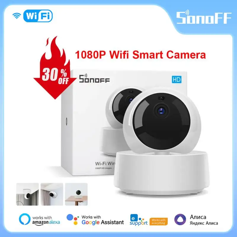 

SONOFF Camera GK-200MP2-B Wireless Wifi Camera IP 1080P HD Baby Monitor Surveillance Security 360 IR Camera Alarm Smart Home