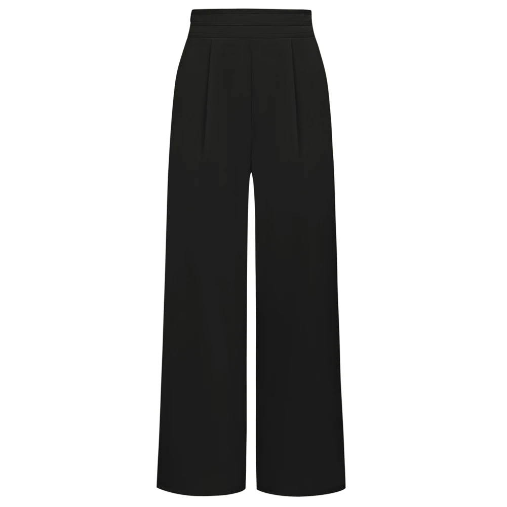 Женские брюки Jasambac, модные офисные прямые брюки до щиколотки с эластичным поясом, однотонные модные повседневные брюки с высокой талией