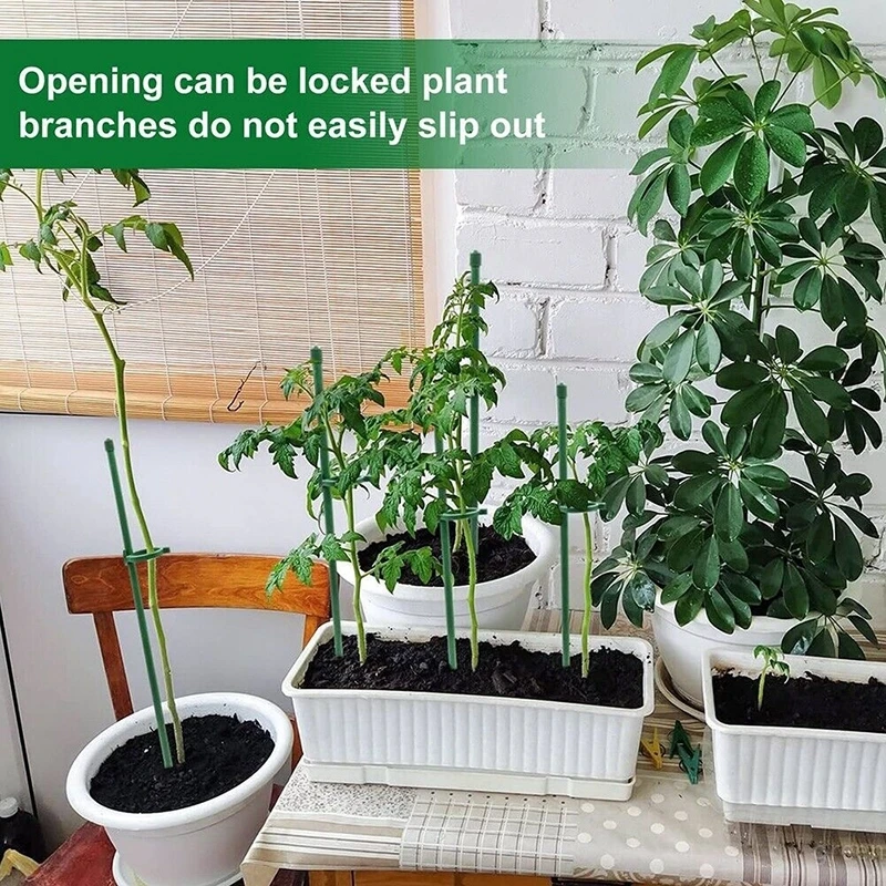 Garden Plant Supports Pole Flower Rose Butterfly Orchid Stem Support Rods Plant Climping Support Fixing Clamp Adjustable Height plastic plant supports plant stem support