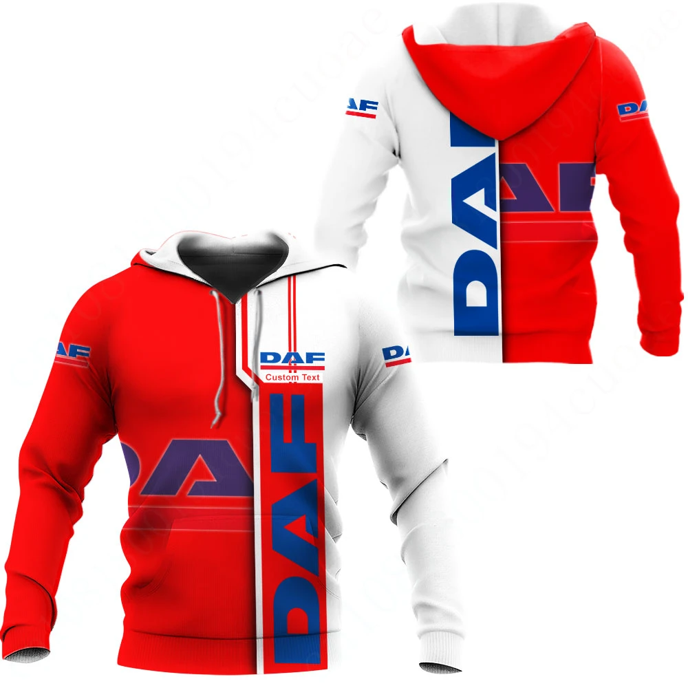 

DAF Sweatshirt Harajuku Hoodies Casual Oversize Zip Hoodie Unisex Clothing 3D Printing Pullover Anime Hoodies For Men Women